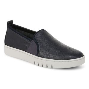 Vionic Women's Sz 6.5 Leather Vio Motion Slip-Ons- Cambria Blue
